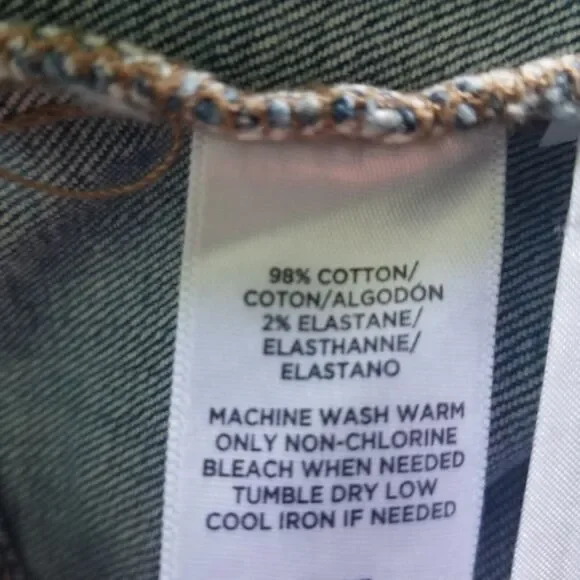 LOFT Made and Loved Denim Vest Womens Blue Size XS Punk Rock Biker Festival - Picture 10 of 11